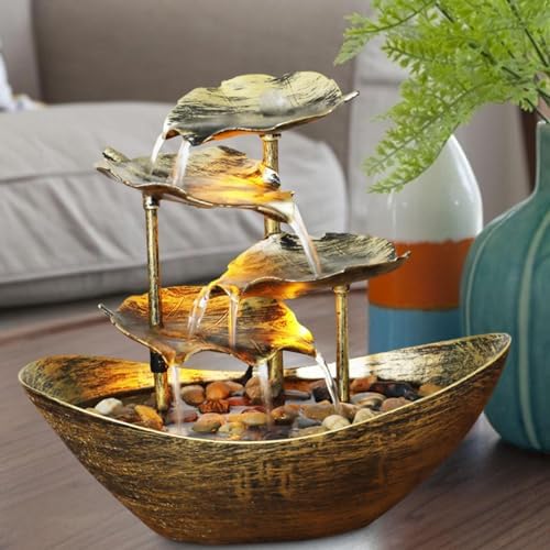 EsEico 4-Tier Desk Fountain with LED Light