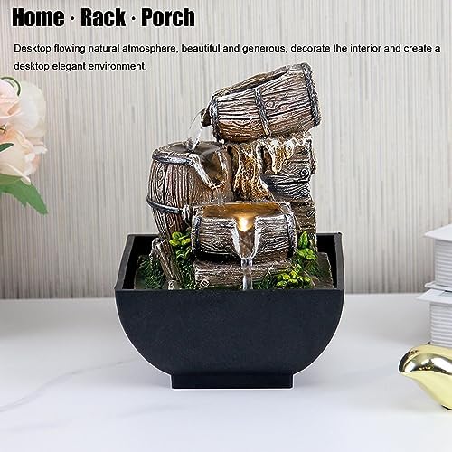 3-Tier Resin Tabletop Fountain with LED Light