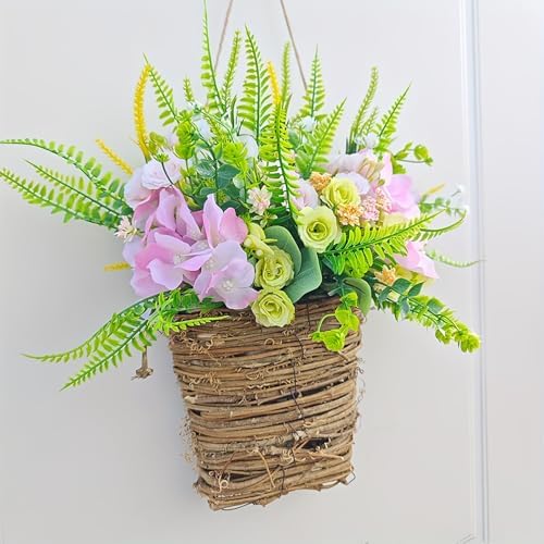 Daisy Wreath Spring Door Decor Basket Wreath