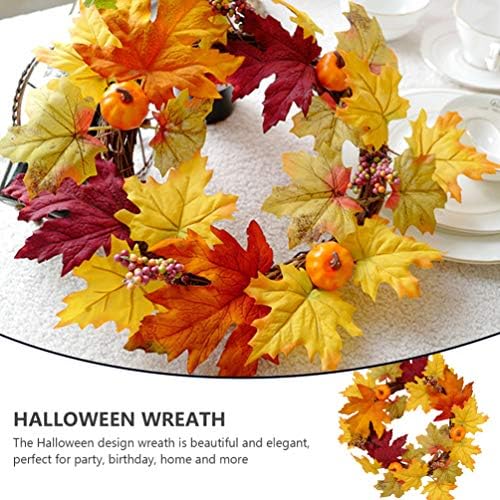 PRETYZOOM Fall Pumpkin Wreath Decor 1pc Plastic Autumn Coat Hanger Halloween Design