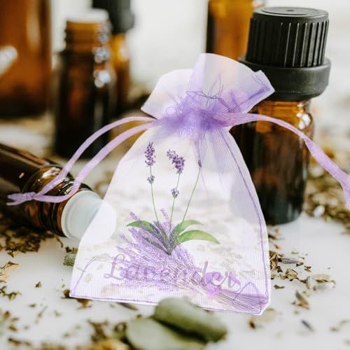 LUOZZY Lavender Sachet Bags Small Pouches for DIY Crafts
