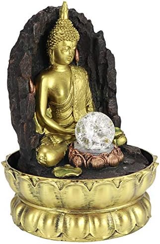 Mini Tabletop Fountain with LED Light and Water Sound