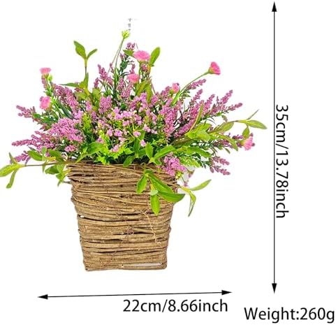 Flower Door Hanger Basket Wreath - Pink 1181 x 1535 Inch