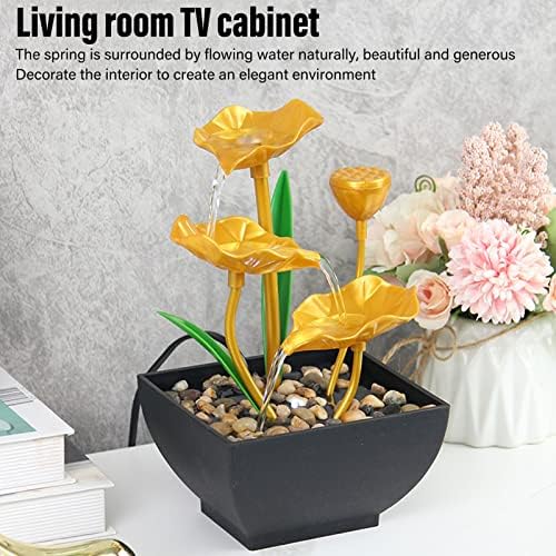 Tabletop Fountain with Triple Design and LED Lights