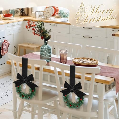 Retrowavy 12 Pcs Mini Christmas Wreath Decor