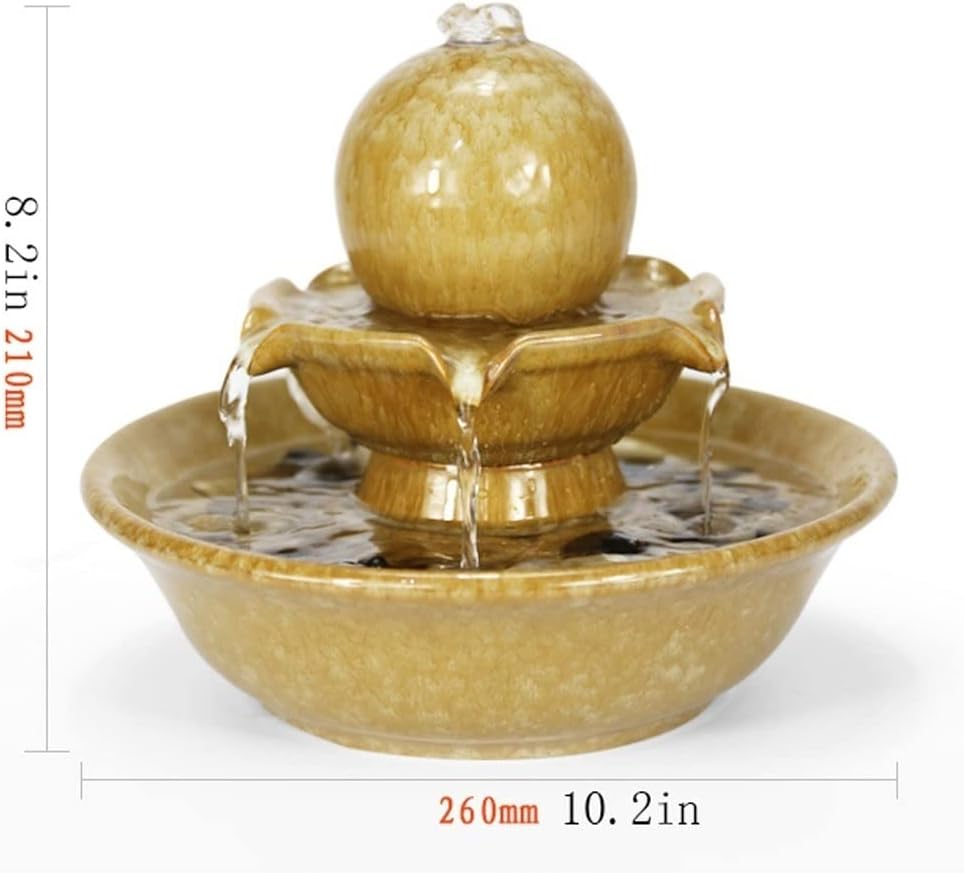 Modern Tabletop Fountain with Sphere Design