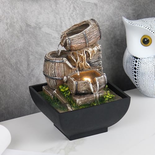 Elegant 3-Layer Tabletop Water Fountain for Home Office