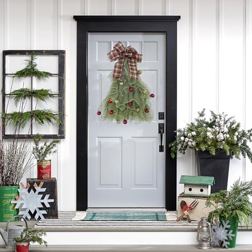 Handmade Christmas Tree Wreath for Front Door