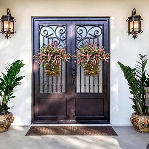 Hydrangea Door Wreath Pink Spring Summer Artificial Flower Decor