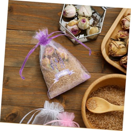 Wakauto 20pcs Lavender Drawstring Sachets for Herbs Spices and Home Decor