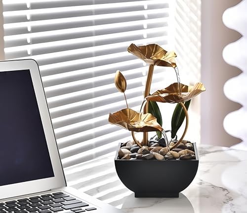 FengShui Caishen Tabletop Water Fountain for Relaxation and Meditation