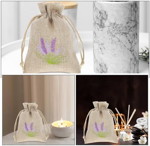 LUOZZY 5 Pcs Dried Flower Storage Bags Lavender Sachet Bags Refillable Fragrance Pouches