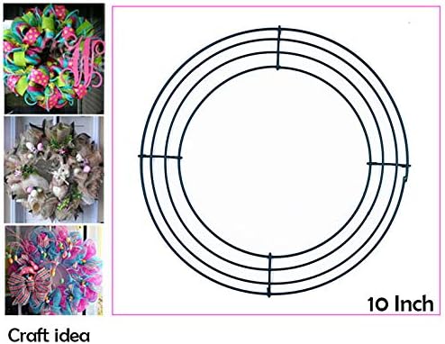 YYCRAFT 10 Inch Metal Floral Wreath Frame Green 4 Pack