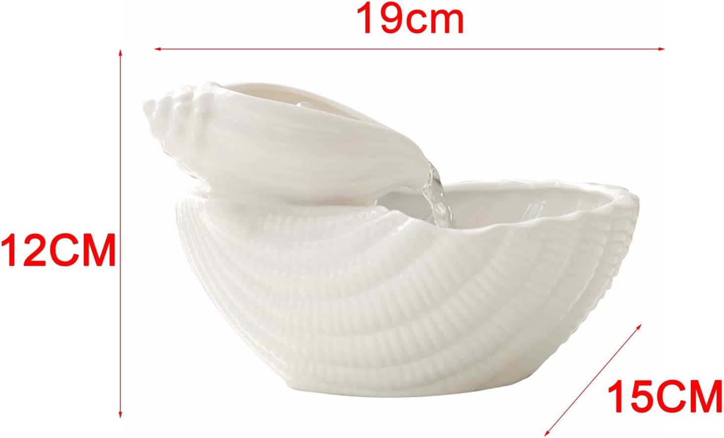 Tabletop Fountain with Conch Design for Relaxation and Decor