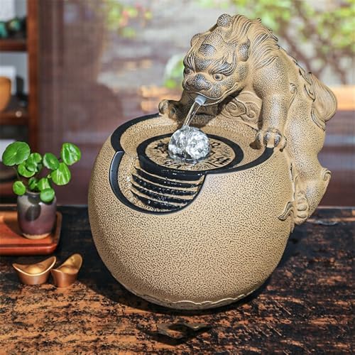 Tabletop Fountain with Lucky Beast Design