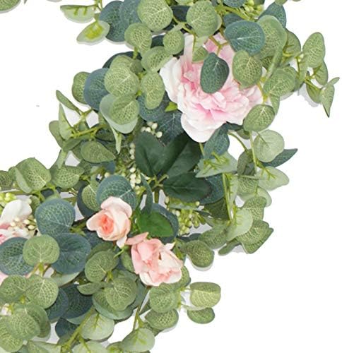 Artificial Rose and Eucalyptus Wreath Welcome Sign