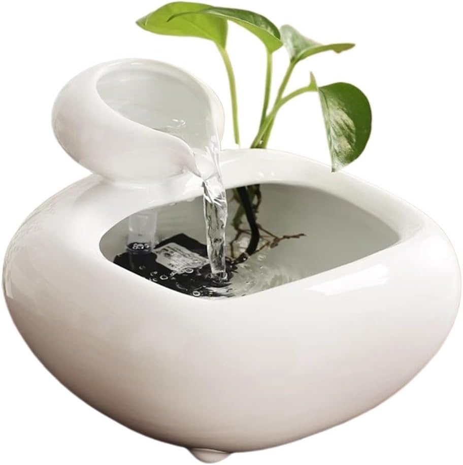 Relaxing Tabletop Water Fountain with Ceramic Design