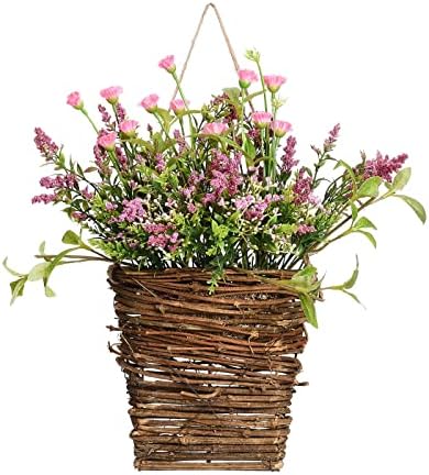 Pink Berry Wildflower Door Wreath Decor