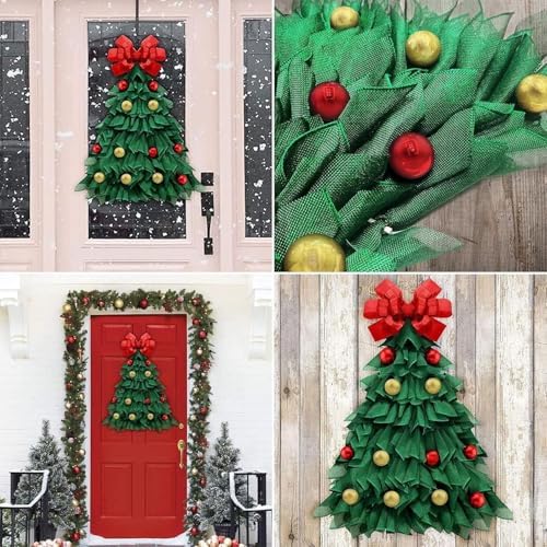 Handmade Christmas Tree Wreath for Front Door 1