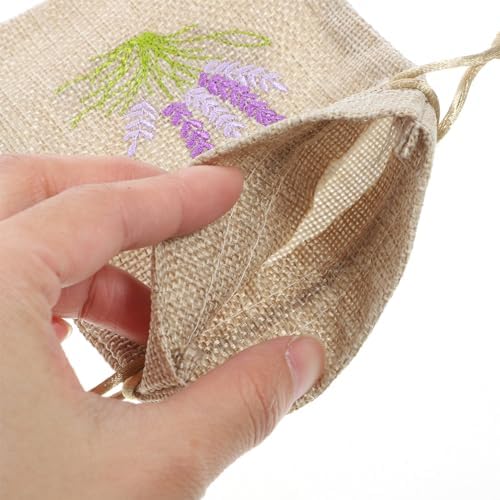 iplusmile Lavender Sachet Bags 10 Pack Linen Drawstring Pouch