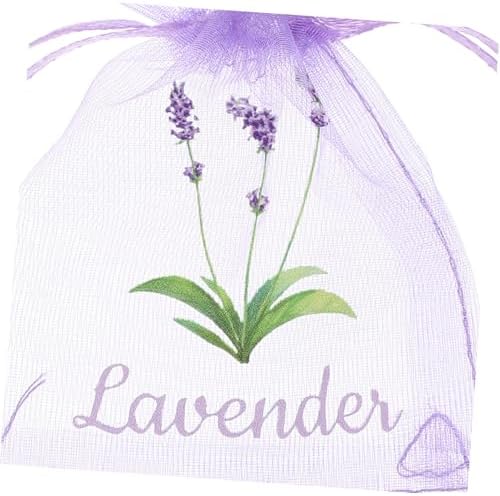 VICASKY 20Pcs Lavender Sachet Bags Breathable Mesh Drawstring Pouches for Organizing Herbs Clothes and Household Items