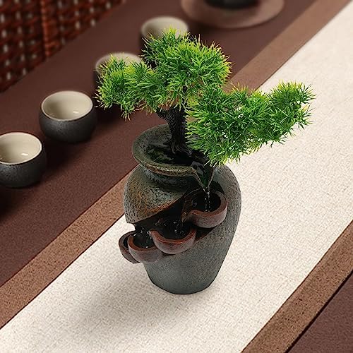 OUKANING 4 Level Tabletop Water Fountain