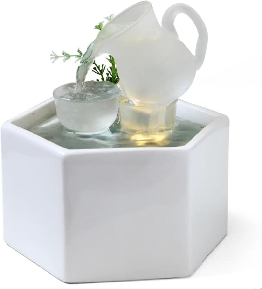 Relaxing Tabletop Waterfall Fountain for Office and Home Decor