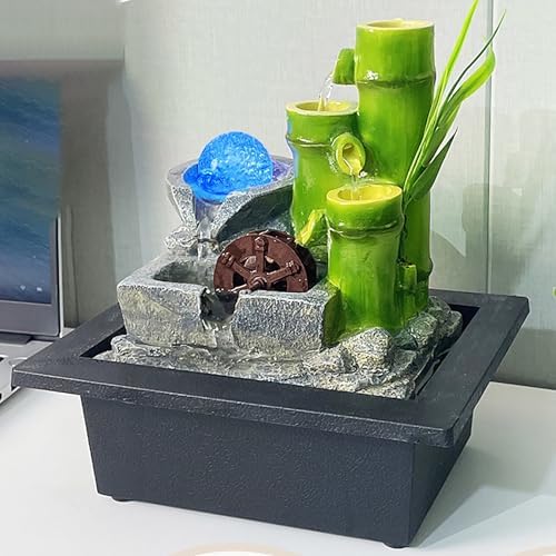 Zen Indoor Tabletop Fountain with Crystal Ball