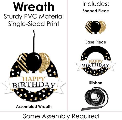 Big Dot of Happiness Adult Birthday Gold Wreath