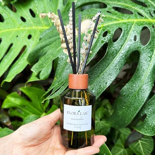 Flora Lab Reed Diffuser Set with Real Dried Flowers and Rattan Sticks