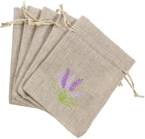 LUOZZY 5 Pcs Dried Flower Storage Bags Lavender Sachet Bags Refillable Fragrance Pouches