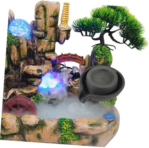 VICASKY Tabletop Fountain with Rotating Mill