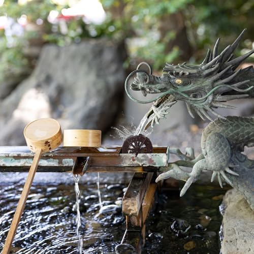 Uxcell 2 Pcs Fountain Water Wheel 43 Inch Desktop Fortune Statue Decor