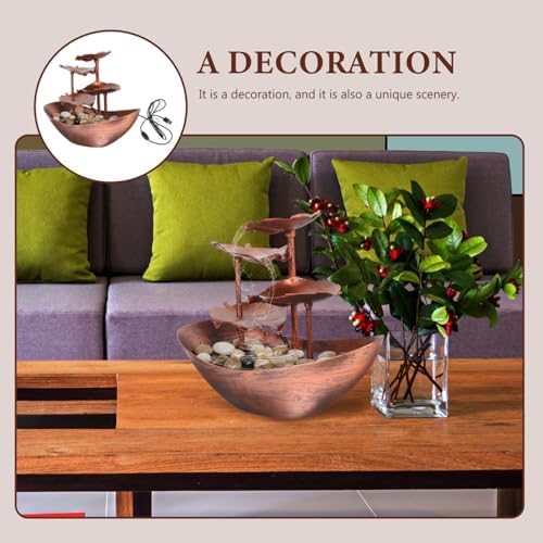 Stobaza Tabletop Water Fountain Ornament Night Light