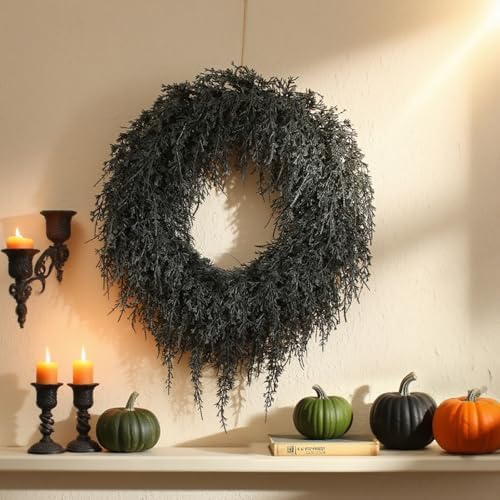 Yunlly Halloween Wreath for Front Door Decor