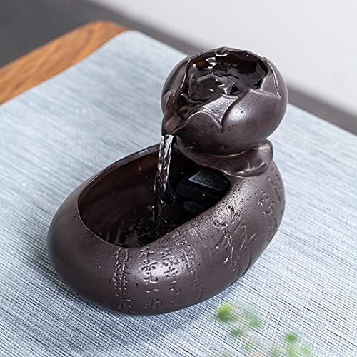 Mini Ceramic Waterfall Fountain Indoor Zen Decor