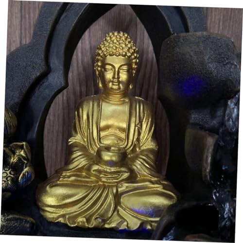Buddha Statue Resin Tabletop Fountain with LED Light