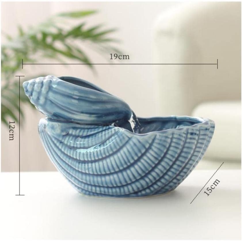 Conch Tabletop Fountain Ceramic Indoor Decor Home Office Bedroom Zen Relaxation