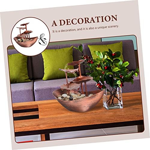 Creative Lotus Leaf Ingot Indoor Water Fountain LED Night Light