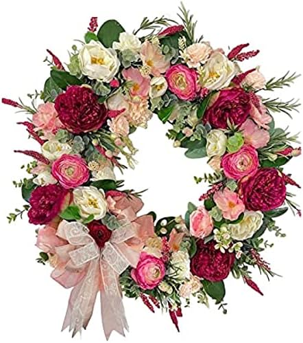 Romantic Flower Hanger Wreath Spring Decor