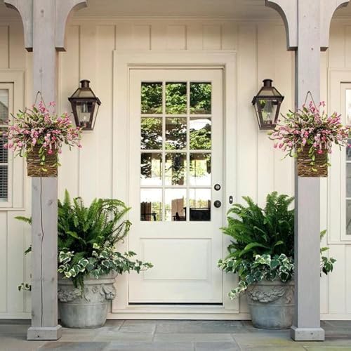Cream Hydrangea Door Wreath Basket Decor 1