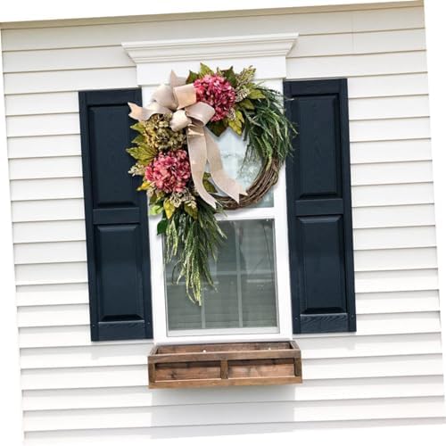 Cabilock White Hydrangea Garland Wreath Decor Front Door Hanger