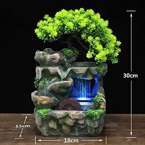 Goudergo Tabletop Waterfall Fountain with LED Lighting