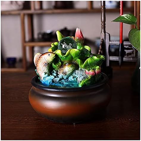 SUNESA Tabletop Fountain with LED Light Indoor Decor