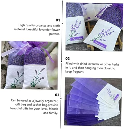 22pcs Lavender Sachet Bags for Wardrobe Freshener