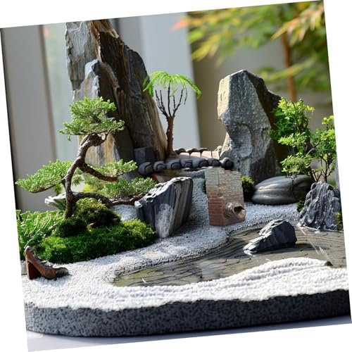 POPETPOP Rustic Water Fountain Ceramic Planter for Hydroponic and Fish Tank Decor