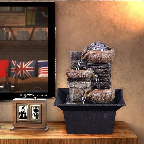 DECORN 3-Tier Relaxation Tabletop Fountain