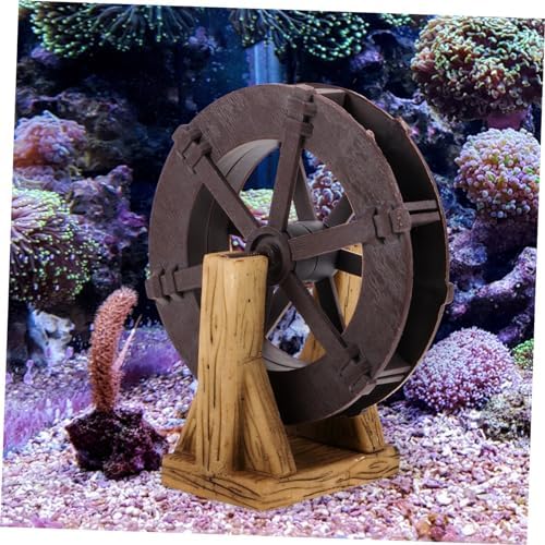 Waterfall Fountain Wheel Tabletop Decor Rotating Water Wheel with Support Stands for Zen Gardens