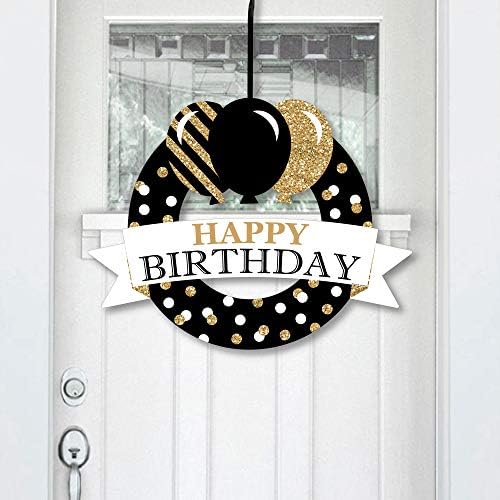 Big Dot of Happiness Adult Birthday Gold Wreath