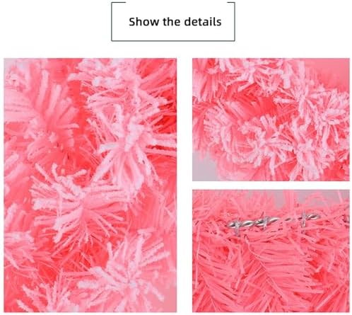 Light Pink Flocked Artificial Christmas Wreath
